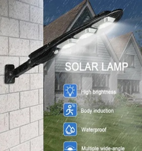 Lampa stradala cu incarcare solara 3 moduri de functionare 90 LED COB - Img 2