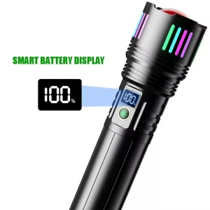 Lanterna LED cu zoom, telescopic, L660, reincarcabila, 35W, 500m, 2000LM, aluminiu, 27x6.2 cm, negru - Img 5