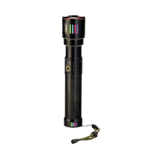 Lanterna puternica LED L660 cu Zoom, Reincarcabila USB, Putere 35W, Distanta 500m, Aluminiu - Img 2