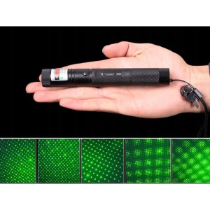 Laser pointer cu acumulator, Tip stilou, Portabil, Puternic cu raza 1km, 2 capete - Img 4