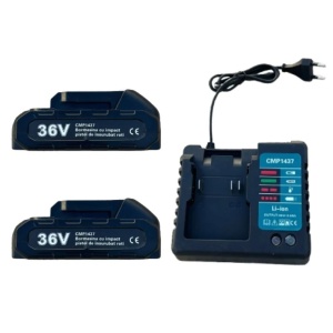 Masina de gaurit si insurubat cu percutie, cu 2 acumulatori 36V, 8Ah, 3000bpm, valiza, 18x8.5x20.5cm, negru-albastru - Img 3