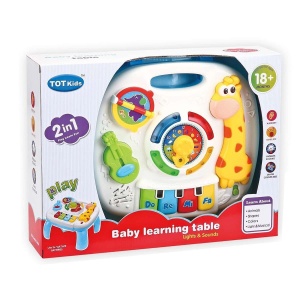 Masuta de activitati interactive pentru copii 18 luni+, cu pian, lumini si sunete, 25x23x18 cm, multicolor - Img 2