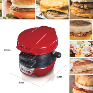 Mini aparat de facut burgeri RAF R666, Putere 600W - Img 7