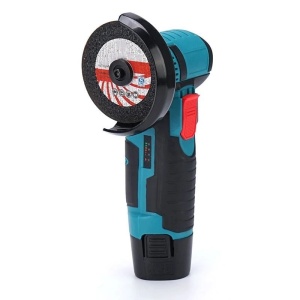 Mini polizor unghiular portabil, cu 2 acumulatori 12V, 750W, 1500mAh, 19500rpm, 2 discuri 76mm - Img 2