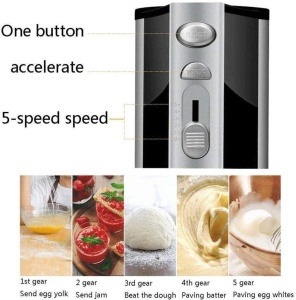 Mixer electric de mana cu 2 accesorii pentru framantat si batut, Putere 400W - Img 8