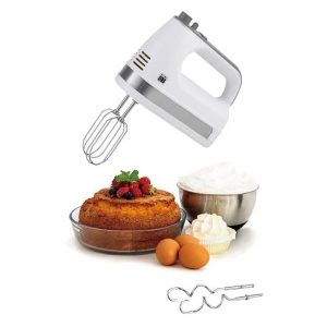 Mixer electric de mana din inox, Putere 300W, 5 Viteze, Alb - Img 2