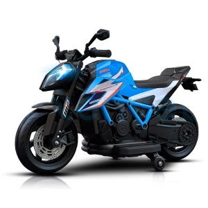 Motocicleta electrica pentru copii 3 ani+, Motor 50W, Baterie 12V7AH, cu roti ajutatoare, lumini si muzica - Img 2