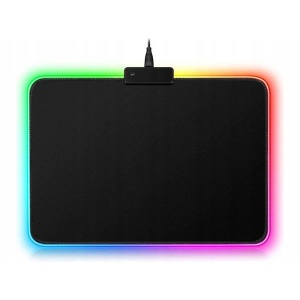 Mousepad de gaming cu iluminare LED RGB 7 Culori, Negru - Img 3