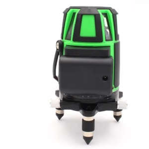 Nivela cu bula laser 2 linii +, 360 grade, fara fir, cu acumulator, verde cu negru - Img 3