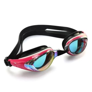 Ochelari Inot pentru Copii 6+ Ani, cu Lentile Anti Fog, din Silicon, cu Husa, Negru-Roz - Img 2