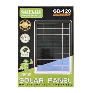 Panou solar 15W portabil, GD-120, IP65, cu mufe pentru incarcare device-uri, ABS, 37x26 cm, negru - Img 8
