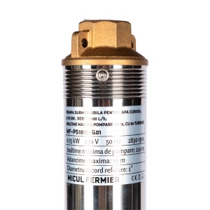 Pompa submersibila pentru apa curata Micul Fermier 0.75KW debit 3600l/h inaltime maxima pompare 110m 24 turbine - Img 2