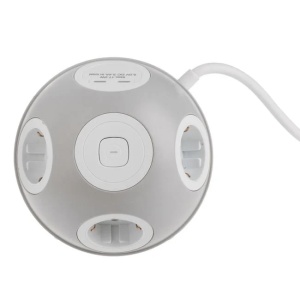 Prelungitor cu 3 prize si 2 porturi USB, 3500W, Lungime 1.2m, Alb