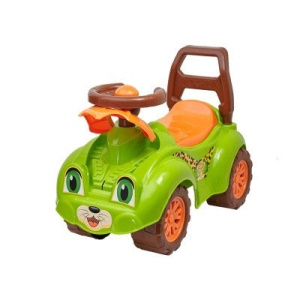 Premergator pentru copii 1 an+, Ride-on, masinuta vesela, cu claxon, tigru, verde - Img 2