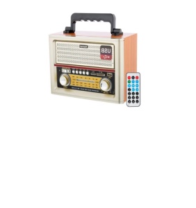 Radio portabil bluetooth cu design retro modern, cu Telecomanda - Img 3