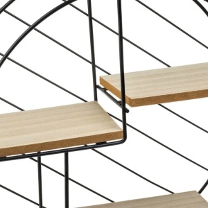 Raft Decorativ Rotund, cu 3 Nivele din Lemn, metal, 30x9 cm - Img 4
