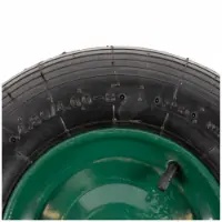 Roata roaba Micul Fermier 4.00-8 diametru ax 14mm janta verde - Img 4