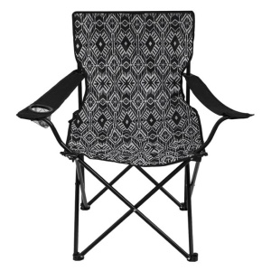 Scaun Camping Pliabil, cu Husa 54x54x85cm, Negru - Img 1