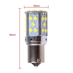 Set 2 becuri auto LED BA15S 35 SMD 3030 CANBUS, 18W, 6000K, 12V, Alb - Img 3