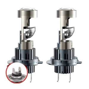 Set 2 becuri auto LED H7 cu lupa si ventilator, CANBUS fara eroare in bord, Putere 150W, Lumina alb-rece 6500K - Img 3
