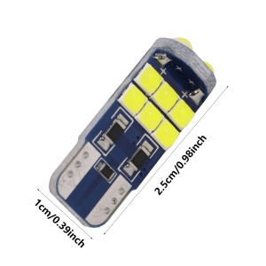 Set 2 becuri LED T10 SMD, Canbus, 5W, 15 led-uri, 860Lm, 6500K, alba-rece - Img 3