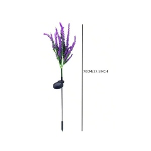 Set 2 lampi solare tip lavanda cu inaltime de 70cm, Senzor de lumina, Protectie IP65 - Img 7