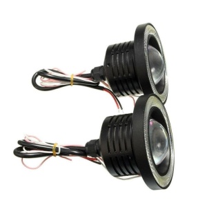 Set 2 proiectoare LED cu lupa si Angel Eyes, diametru 64mm, 6500K, 3200LM - Img 7