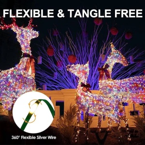 Set 2 x Instalatie LED Liniara pentru Craciun de 20m cu 160 LED-uri - 4 Culori - Img 8