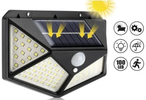Set 3 Lampi ULTRA 100 LED Solare cu senzor de miscare si lumina 3 moduri ILUMINARE - Img 3