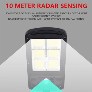 Set 3 x Lampi solare stradale LED, cu 6 cadrane, senzor miscare, IP65, negru - Img 7