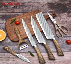 Set 4 cutite de bucatarie, foarfeca si decojitor CooKstyle CS-0238D - Img 2