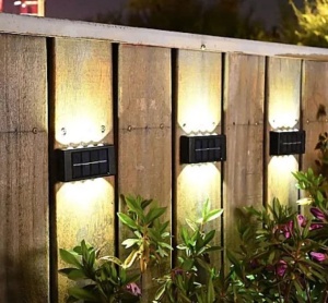 Set 4 lampi solare de perete cu 6 leduri, Lumina alb cald, Iluminare sus-jos, Protectie IP65 - Img 9