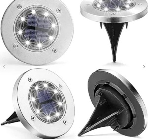 Set 4 lampi solare pentru gradina rotunde - Img 1