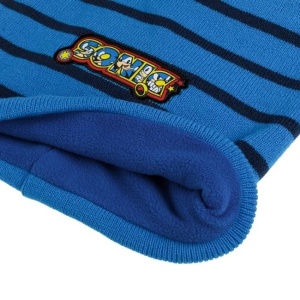 Set caciula, manusi si fular, Model Sonic, Captuseala fleece, 3 piese, 8 ani, Albastru - Img 2