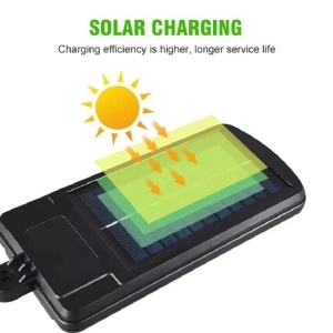 Set cu 2 lampi solare cu 8 cadrane 160 LED COB, senzor de miscare, lumina si telecomanda - Img 6
