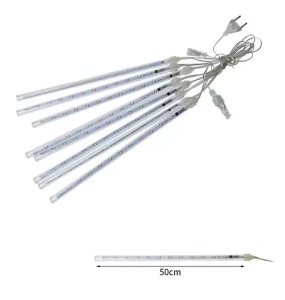 Set cu 3 Instalatii Luminoase Craciun cu 8 Meteori, 4m Lungime Instalatie, 50 cm Lungime Meteor, Lumina Alba Calda/Rece, Albastra sau Multicolora - Img 23
