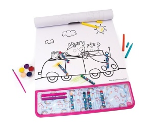 Set de Colorat bloc mare, 5 in 1, Peppa Pig, cu accesorii, 3ani+, 42x35x1.2cm - Img 3