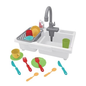 Set de joaca chiuveta cu apa si aragaz, cu accesorii incluse, din plastic