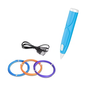 Set Stilou 3D cu 3 filamente colorate 1.75 mm, 18x3 cm, albastru/galben/roz/violet - Img 7