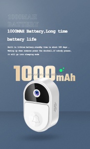 Sonerie cu video smart wireless, 2.4 Ghz, 5000 mAh, conectare la smartphone - Img 7