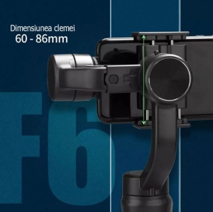 Stabilizator imagine pentru telefon, 60-86mm, Gimbal cu 3 axe, negru - Img 6