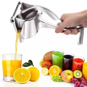 Storcator manual de fructe, cu sita, din otel inoxidabil, argintiu - Img 2