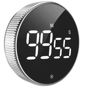 Temporizator-Cronometru Digital cu LED, Magnetic, 77x77x30mm, Negru - Img 1