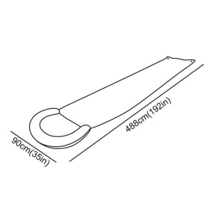 Tobogan de Apa Gonflabil, Pentru copii 5 ani+, Vinil, dimensiune 4.88x0.90 m, Bleu - Img 5