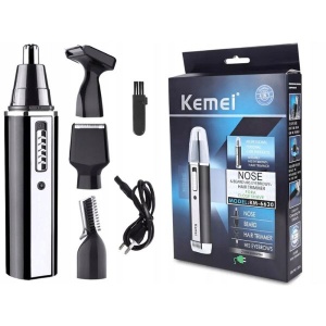Trimmer electric 4 in 1 ideal pentru nas, urechi, sprancene, par, negru - Img 2
