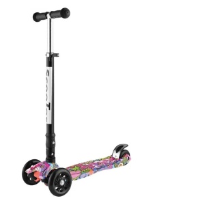 Trotineta din aluminiu Lean&Steer, Varsta 3-12 ani, Greutate maxima 50kg, Multicolor