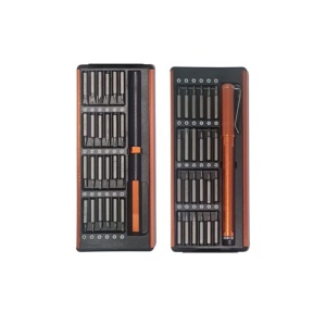 Trusa surubelnita de precizie 49 in 1, universala, pentru electronice mici, negru-portocaliu - Img 1