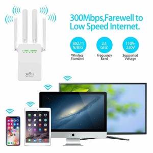 Amplificator semnal wireless WLAN de 2,4 GHz, pana la 300Mbps, Q-T84 Andowl - Img 4