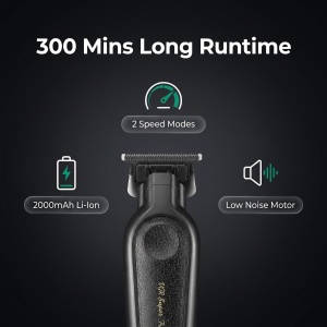 Aparat de tuns fara fir VGR V-995, 4 distantiere, Autonomie 300min, Acumulator 2000mAh, Negru - Img 4