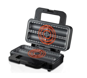 Aparat electric pentru 4 rulouri cu carnati sau placinte umplute in acelasi timp, RAF R529, 800 W, negru - Img 7